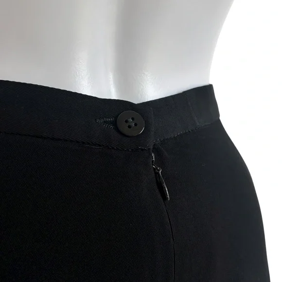 Giorgio Armani Vintage Black Wool Knee Length Skirt Size 44 - Picture 5 of 6